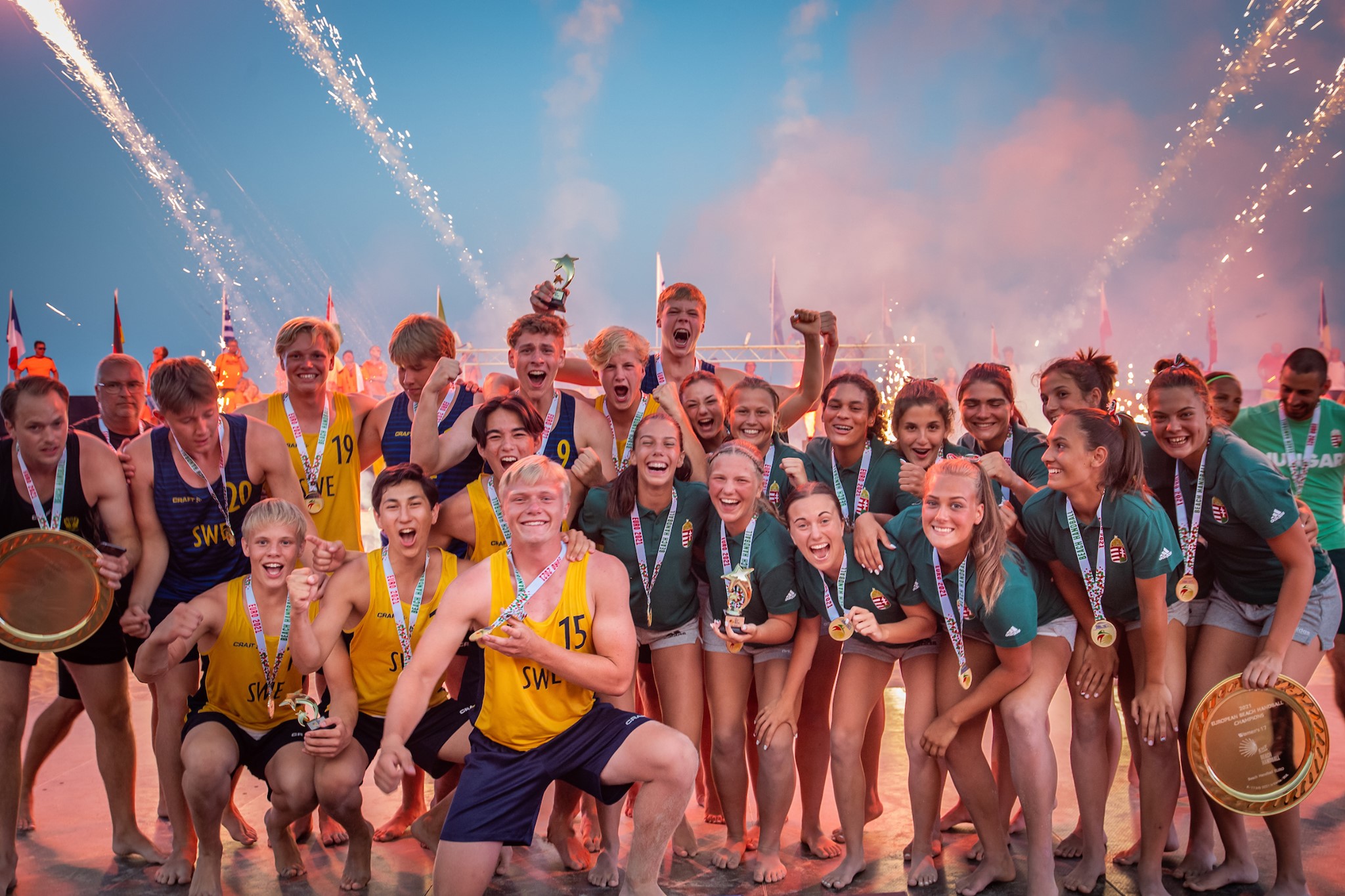 SWEDEN (MEN) AND HUNGARY (WOMEN) WIN THE UNDER-17 BEACH HANDBALL EURO TITLES ANOC